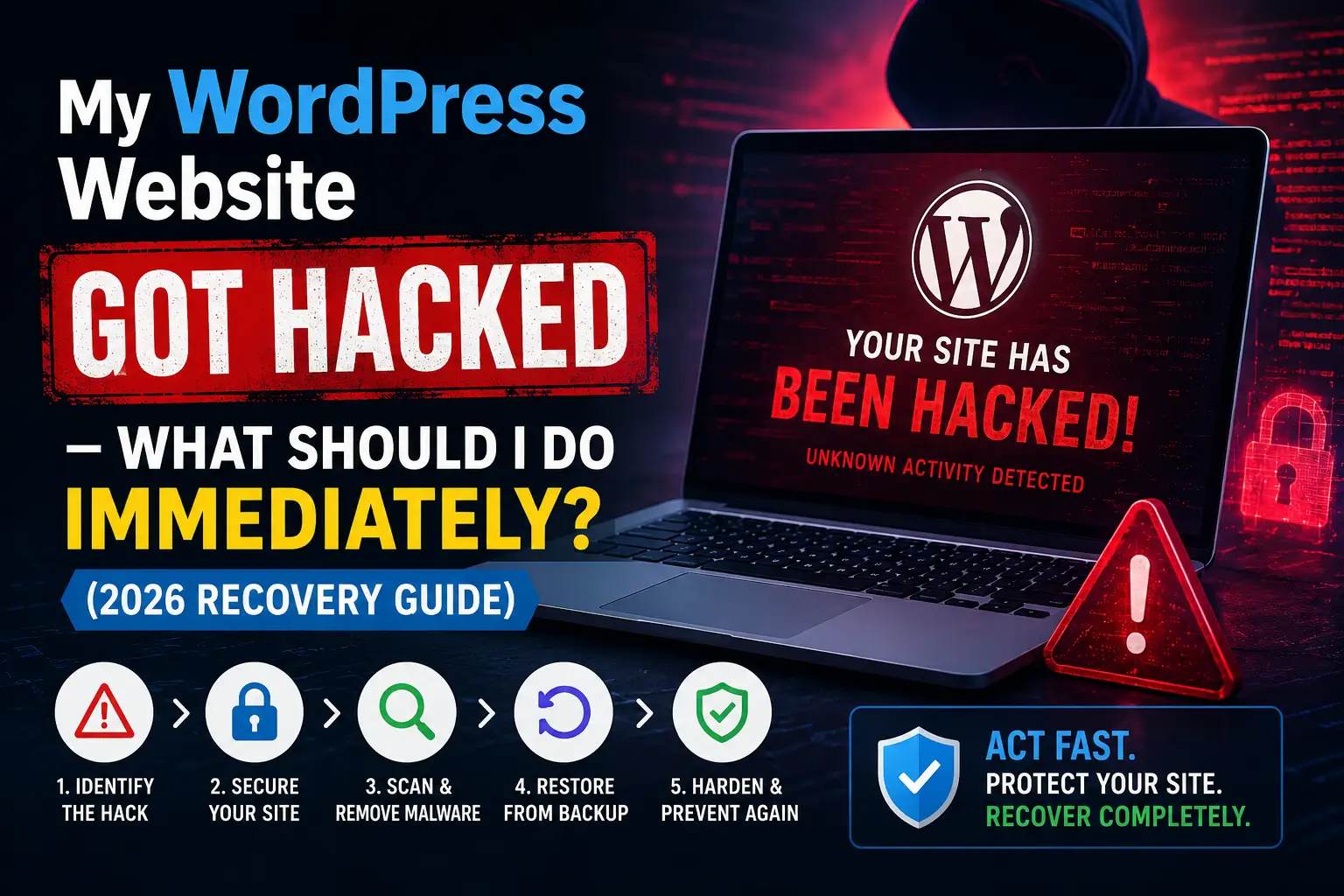 My WordPress Website Got Hacked – What Should I Do Immediately? 2026 Recovery Guide by TechMR